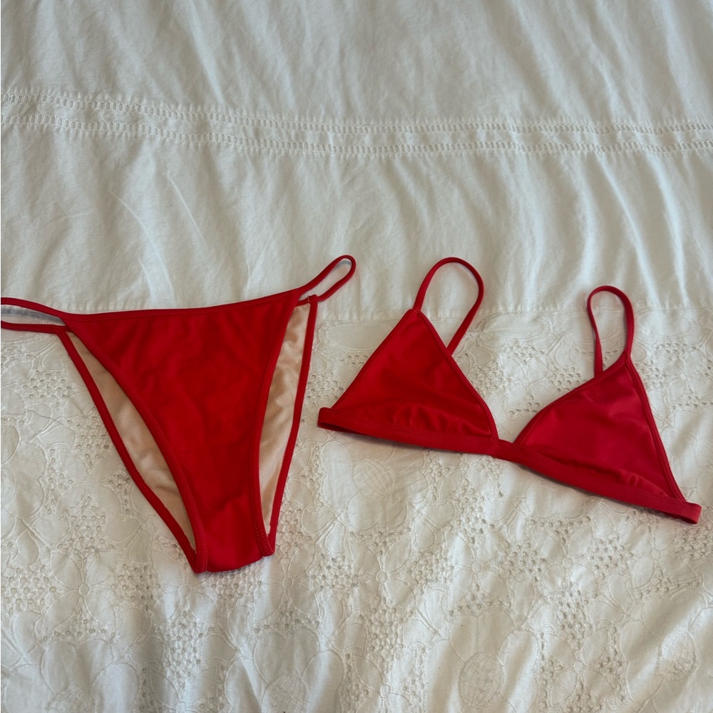 PacSun- Blue Hour red bikini. Top-XS, bottom-S.  Bought separately. Worn once.
